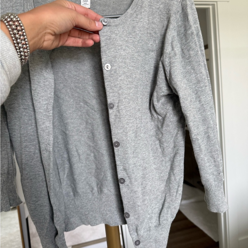 Gray Button-Up Cardigan
